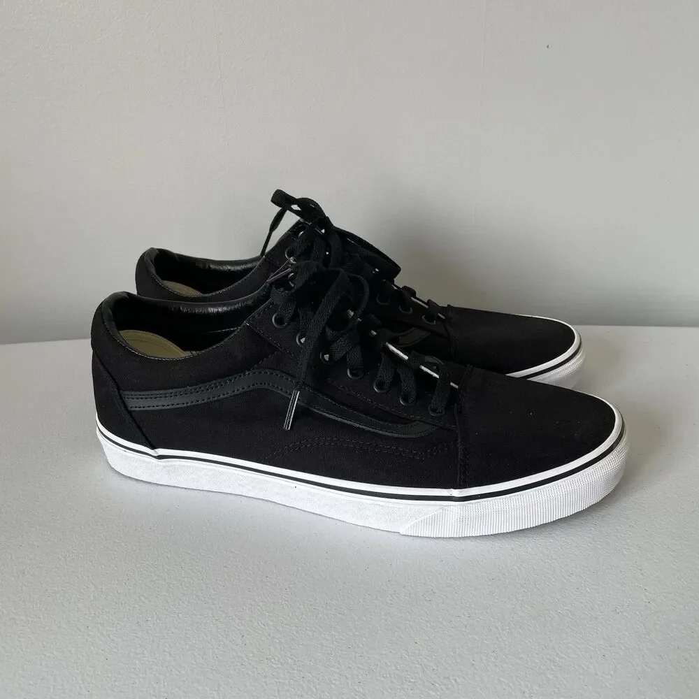 Vans Old Skool Retro Boom Boom Men's Sneakers Shoes White Black Size 11 Wide